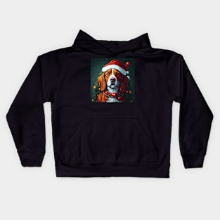 Dog in Christmas Mood Kids Hoodie